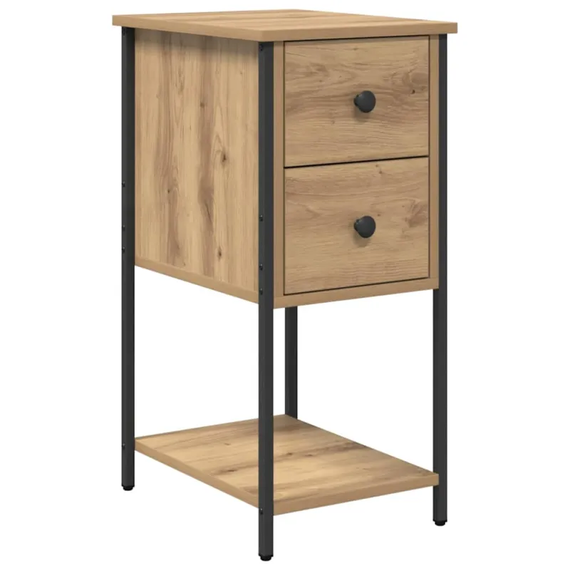 Šalia lovos spintelė 2 pcs artisano ąžuolo 32 x 42 x 70 cm