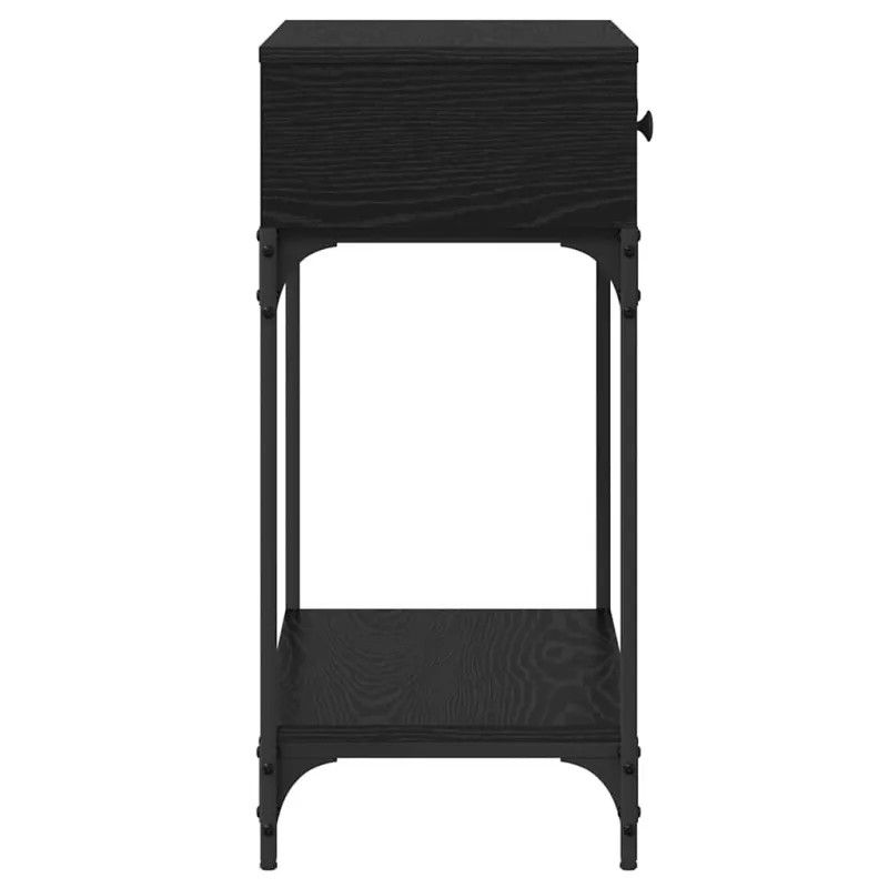Konsolinis stalas su stalčių juoda ąžuolo 75 x 34,5 x 75 cm