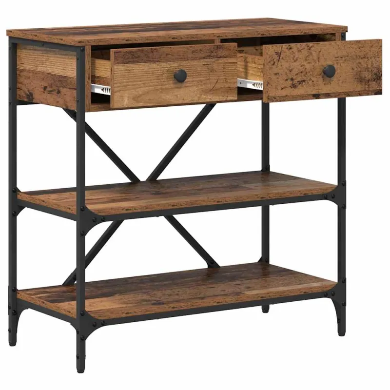 Konsolinis stalas su stalčių Ruda 75 x 34,5 x 75 cm Medis