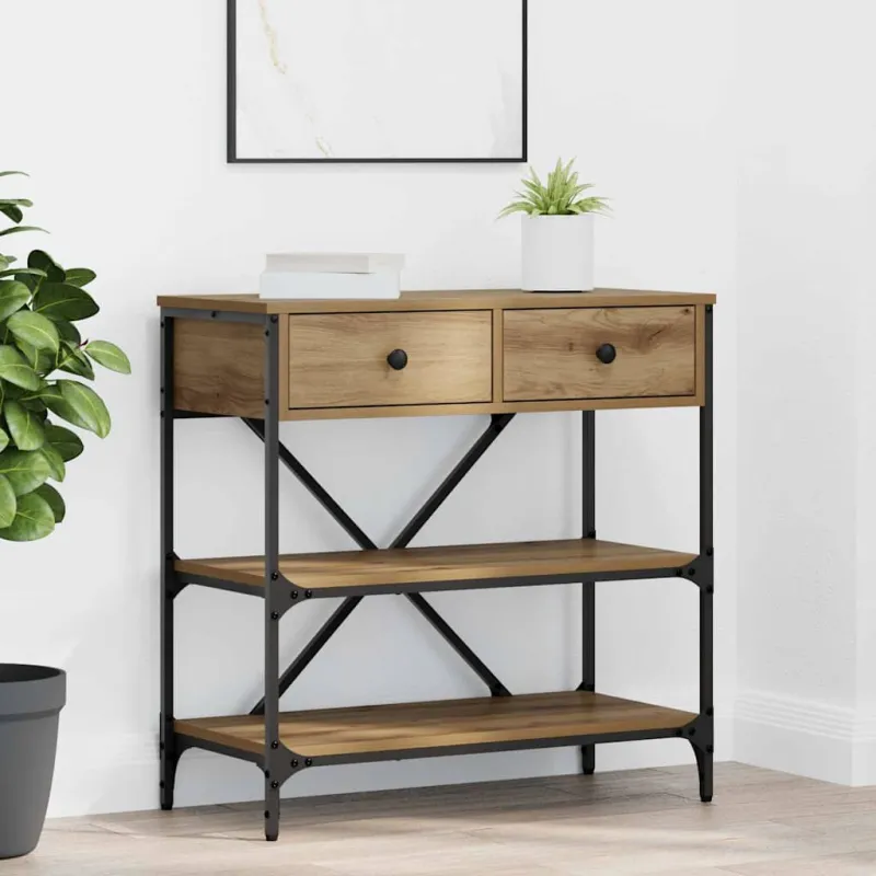 Konsolinis stalas su stalčių Ruda 75 x 34,5 x 75 cm Medis