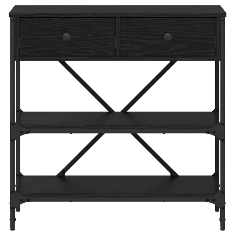 Konsolinis stalas Juodas ąžuolas 75 x 34,5 x 75 cm Medis