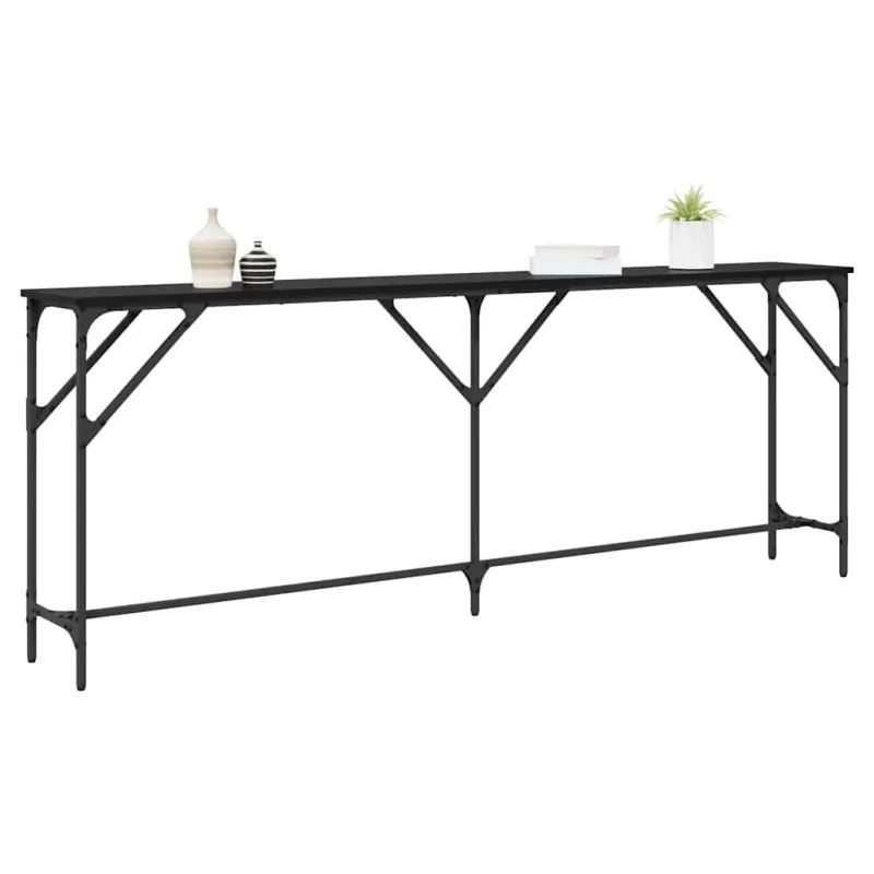 Konsolinis stalas juoda ąžuolo 200 x 29 x 75 cm