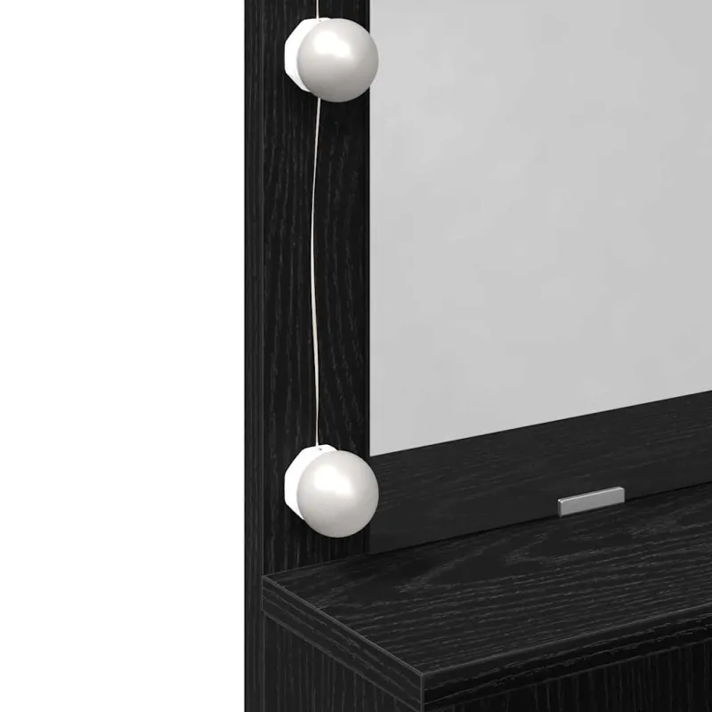 Makiažo stalas su stalčių Juodas ąžuolas 80 x 41 x 134,5 cm