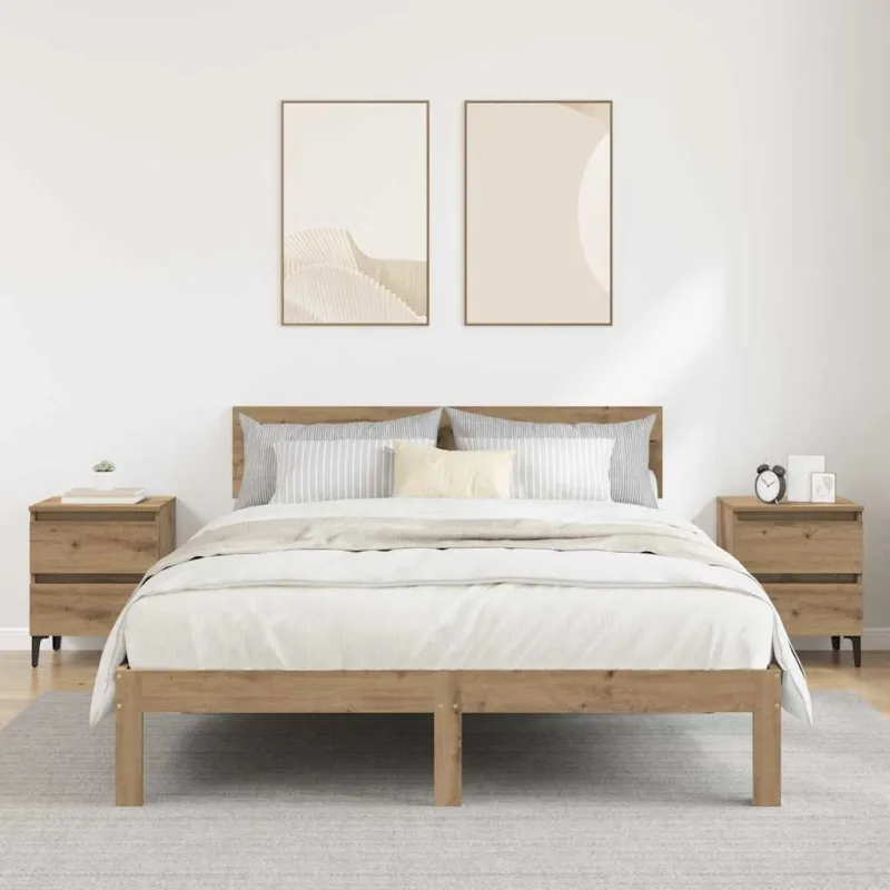 Šalia lovos spintelė 2 pcs artisano ąžuolo 40 x 35 x 50 cm
