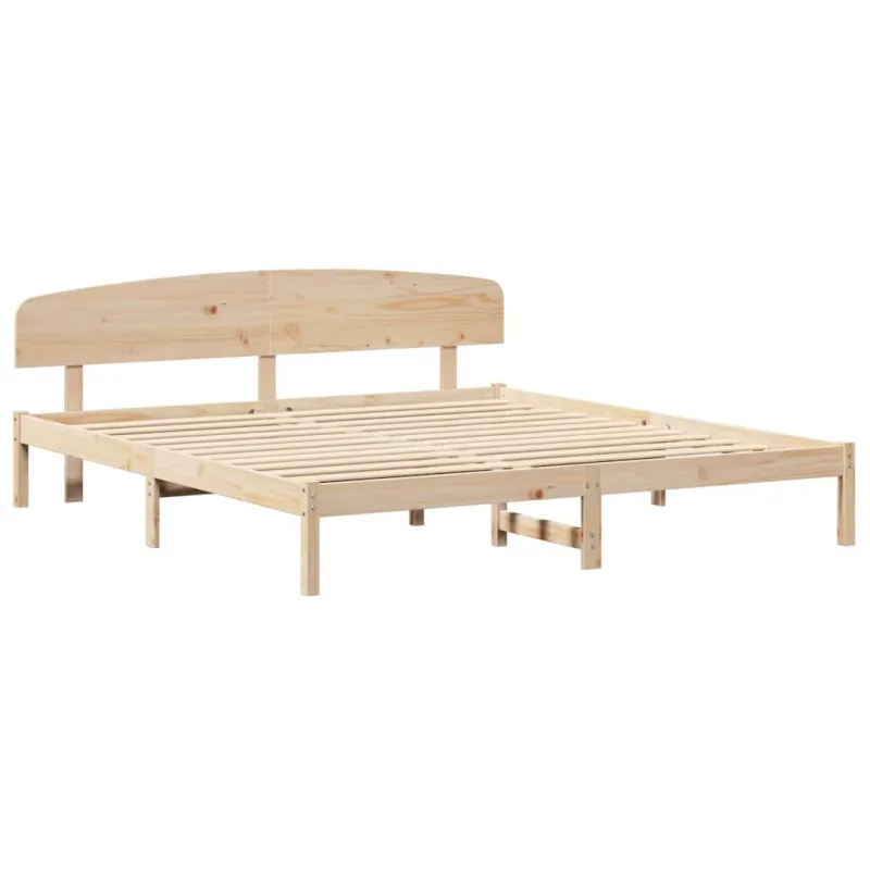 Lovos rėmas Natūrali 200 x 200 cm Kietos pušies mediena