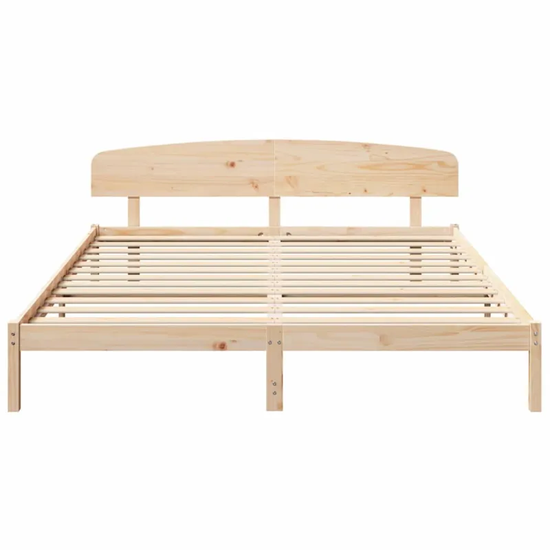 Lovos rėmas Natūrali 200 x 200 cm Kietos pušies mediena