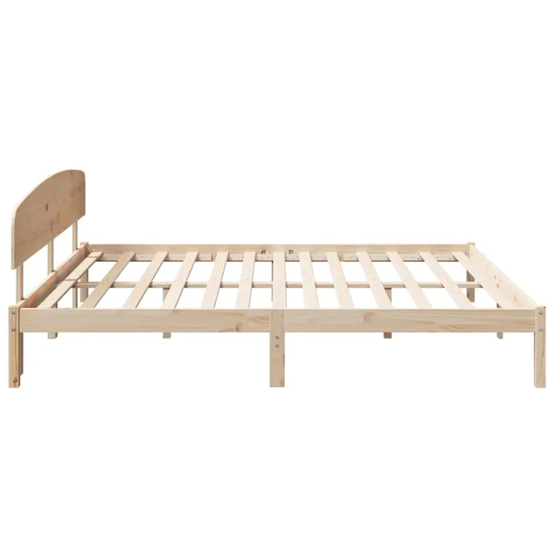 Lovos rėmas Natūrali 200 x 200 cm Kietos pušies mediena