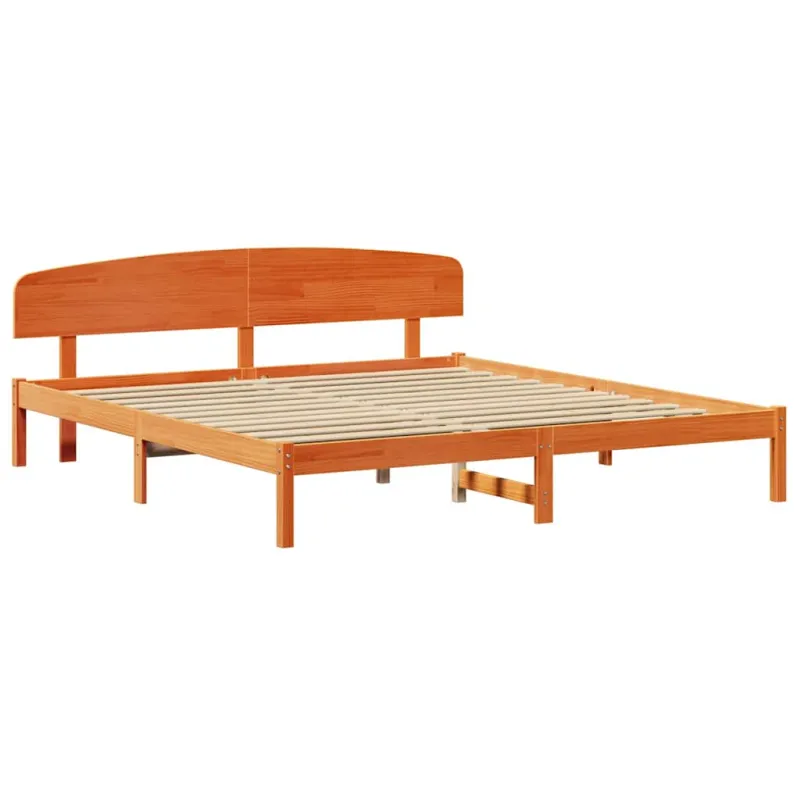 Lovos rėmas Vaško ruda 200 x 200 cm Kietos pušies mediena