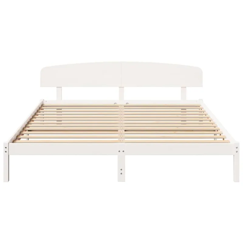 Lovos rėmas Balta 180 x 200 cm Kietos pušies mediena