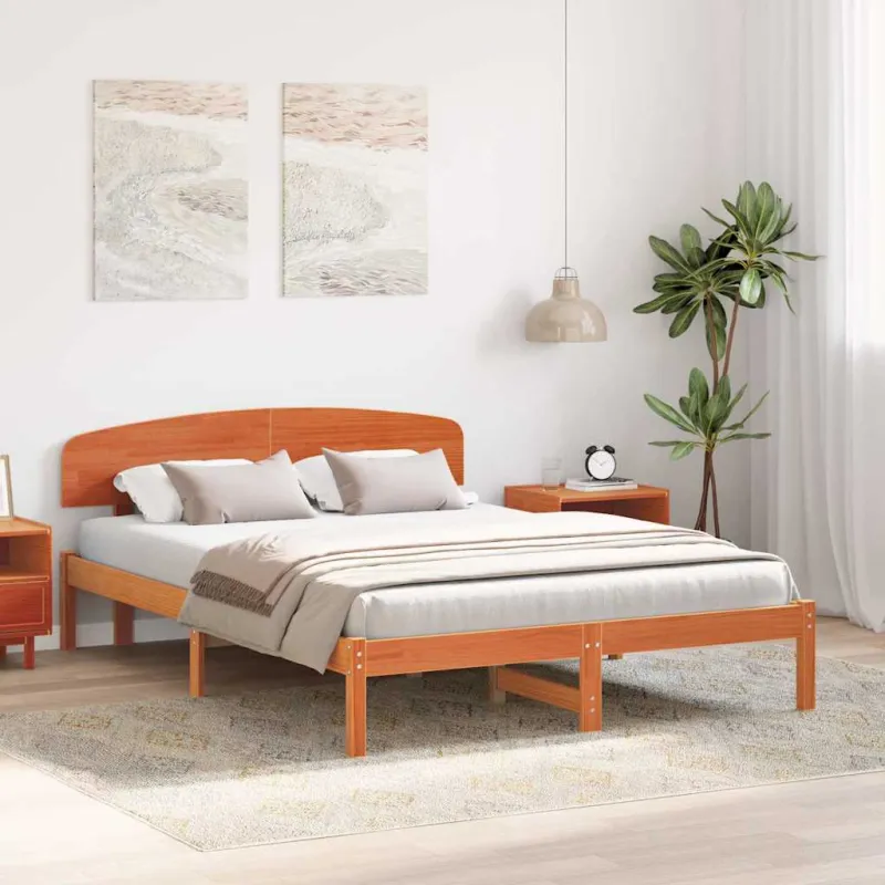 Lovos rėmas Vaško ruda 160 x 200 cm Kietos pušies mediena