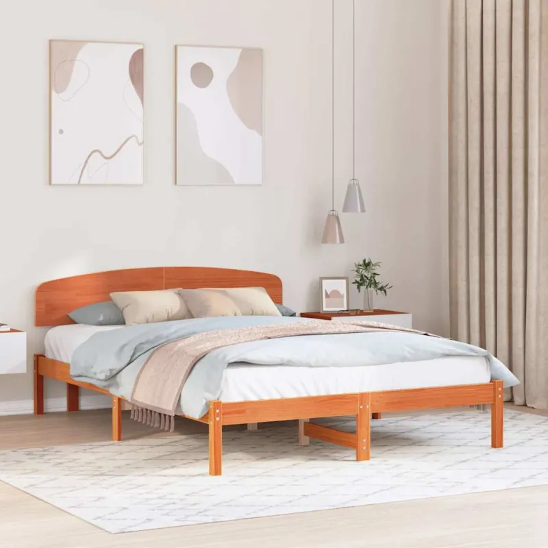 Lovos rėmas Vaško ruda 150 x 200 cm Kietos pušies mediena