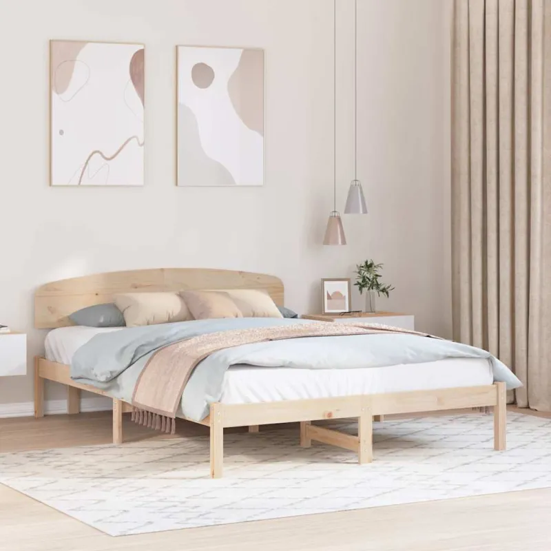 Lovos rėmas Natūrali 140 x 200 cm Kietos pušies mediena