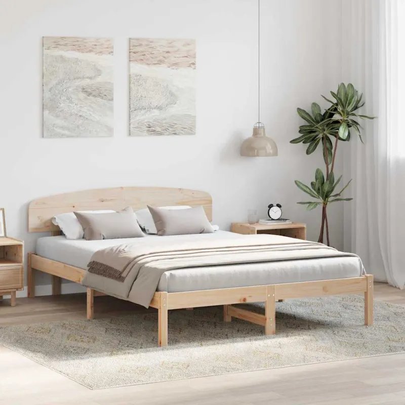 Lovos rėmas Natūrali 140 x 200 cm Kietos pušies mediena