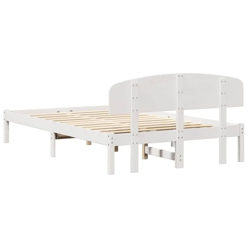 Lovos rėmas Balta 140 x 190 cm Kietos pušies mediena