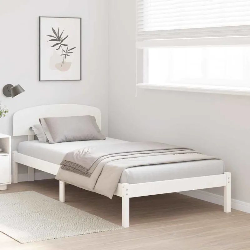 Lovos rėmas Balta 80 x 200 cm Kietos pušies mediena