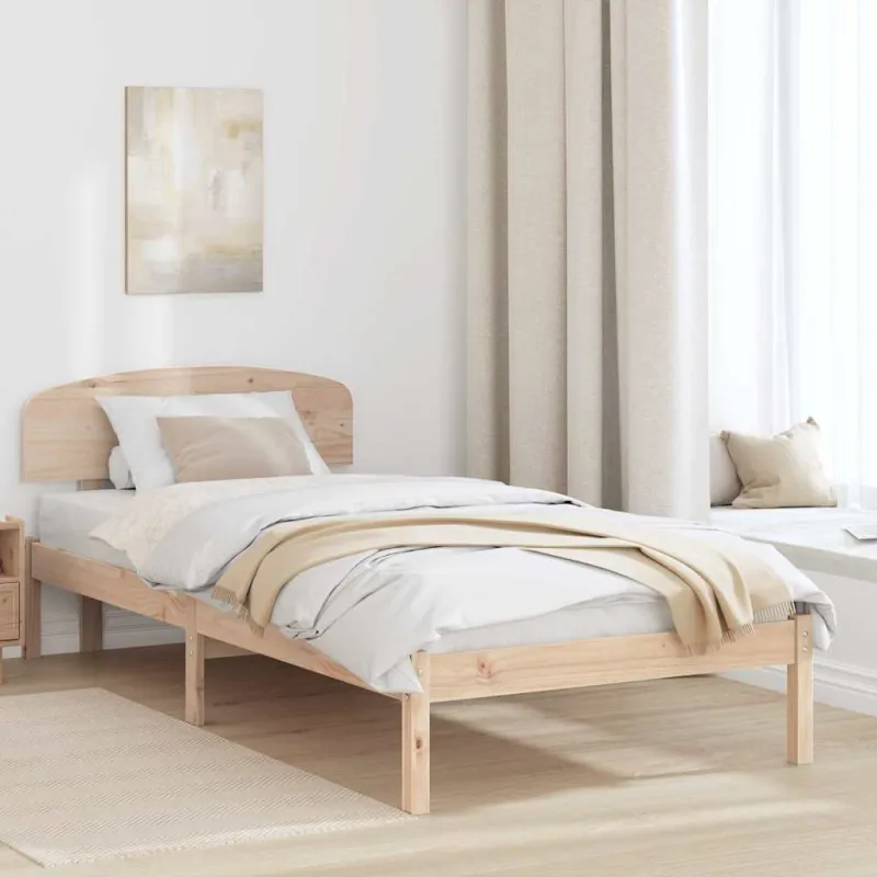 Lovos rėmas Natūrali 90 x 190 cm Kietos pušies mediena