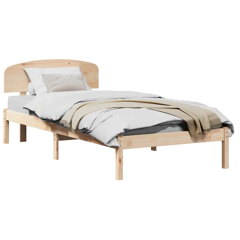 Lovos rėmas Natūrali 75 x 190 cm Kietos pušies mediena