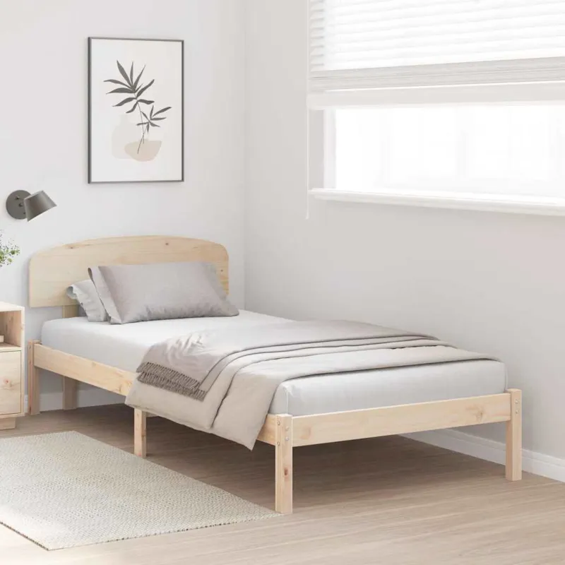 Lovos rėmas Natūrali 75 x 190 cm Kietos pušies mediena