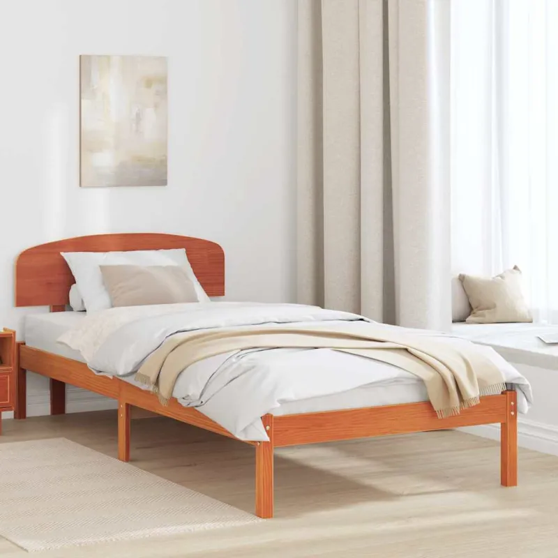 Lovos rėmas Vaško ruda 75 x 190 cm Kietos pušies mediena