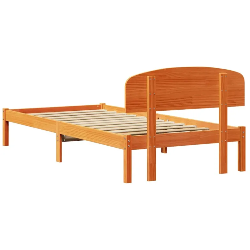 Lovos rėmas Vaško ruda 75 x 190 cm Kietos pušies mediena