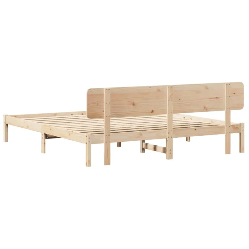 Lovos rėmas Natūrali 180 x 200 cm Kietos pušies mediena