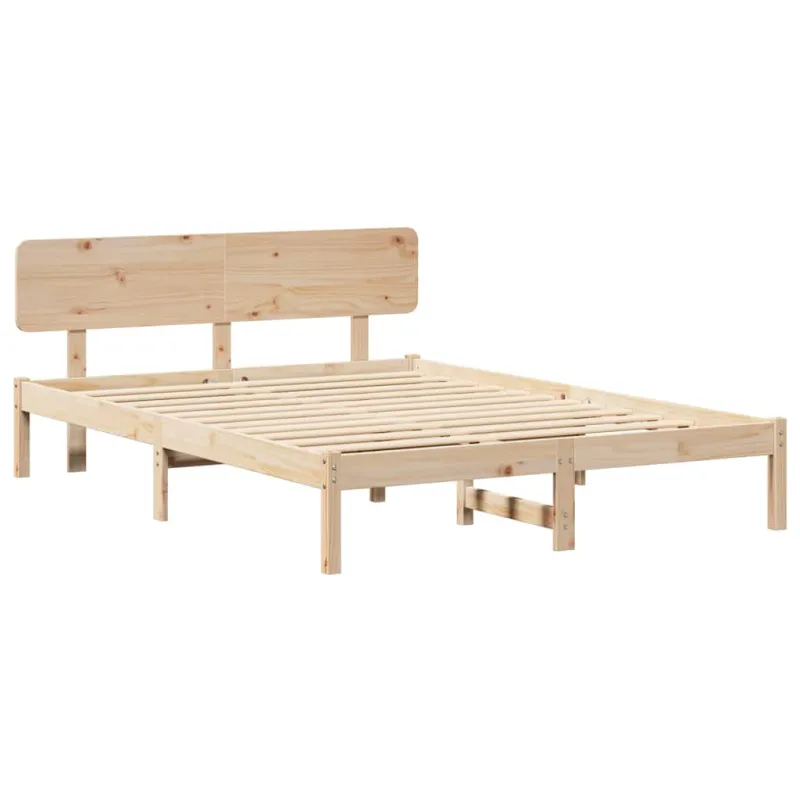 Lovos rėmas Natūrali 150 x 200 cm Kietos pušies mediena