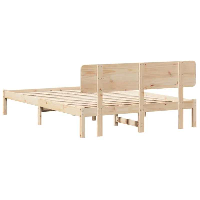 Lovos rėmas Natūrali 150 x 200 cm Kietos pušies mediena