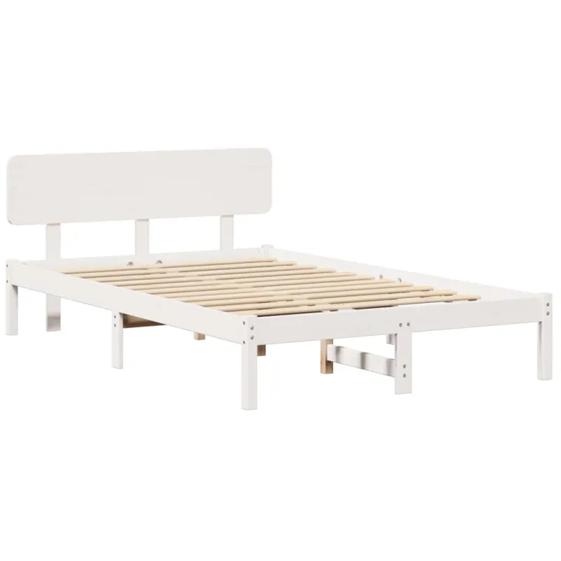 Lovos rėmas Balta 140 x 190 cm Kietos pušies mediena