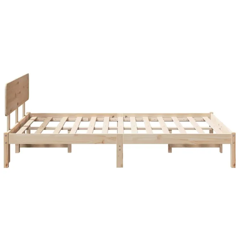 Lovos rėmas Natūrali 135 x 190 cm Kietos pušies mediena
