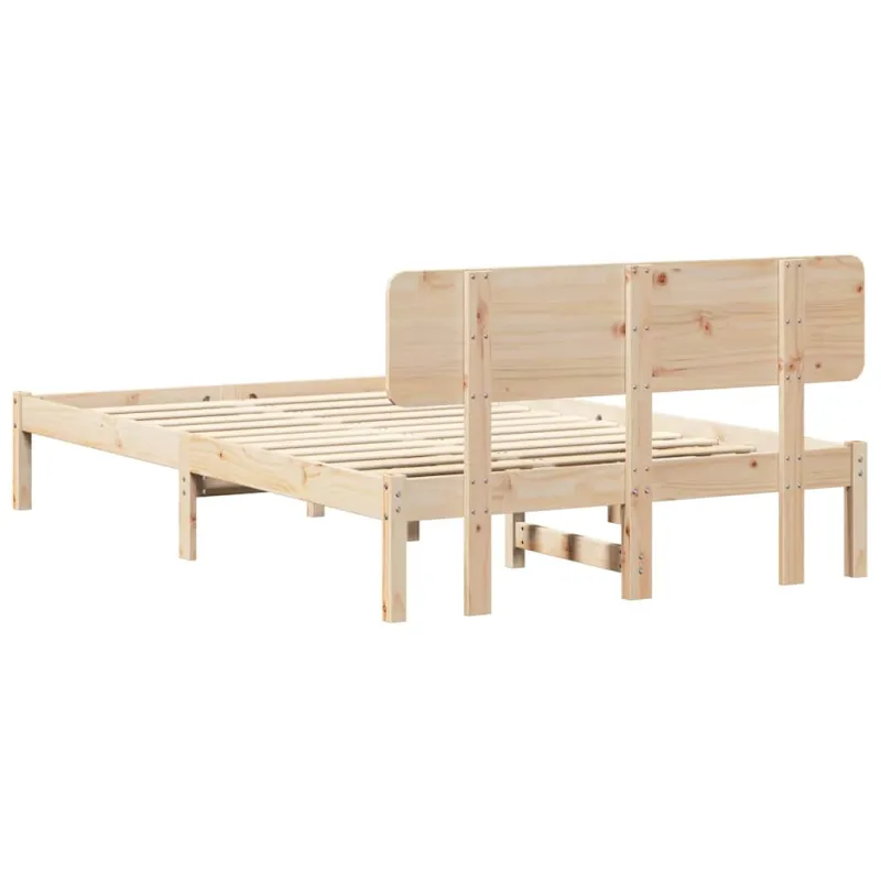 Lovos rėmas Natūrali 135 x 190 cm Kietos pušies mediena
