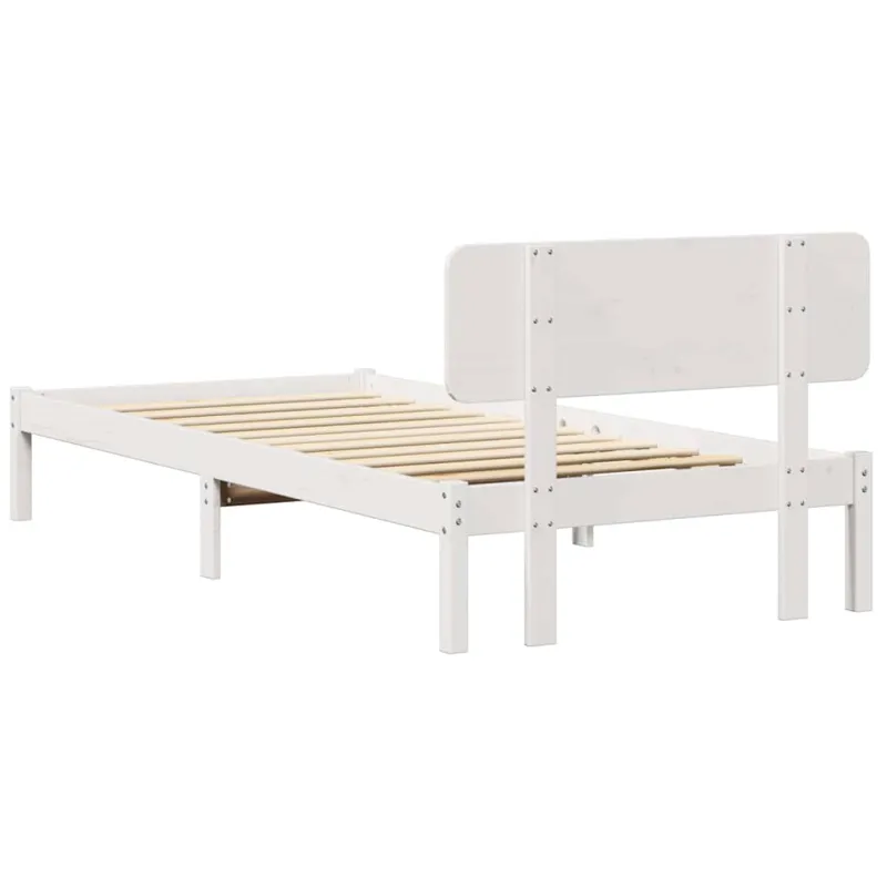 Lovos rėmas Balta 100 x 200 cm Kietos pušies mediena