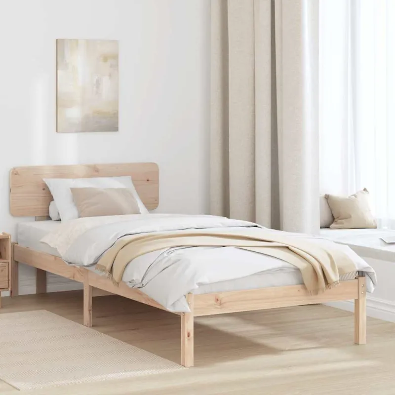 Lovos rėmas Natūrali 90 x 200 cm Kietos pušies mediena
