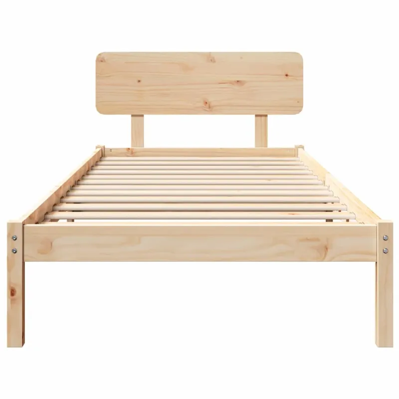 Lovos rėmas Natūrali 90 x 200 cm Kietos pušies mediena