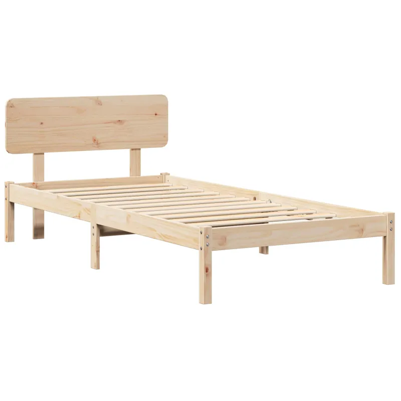 Lovos rėmas Natūrali 90 x 190 cm Kietos pušies mediena