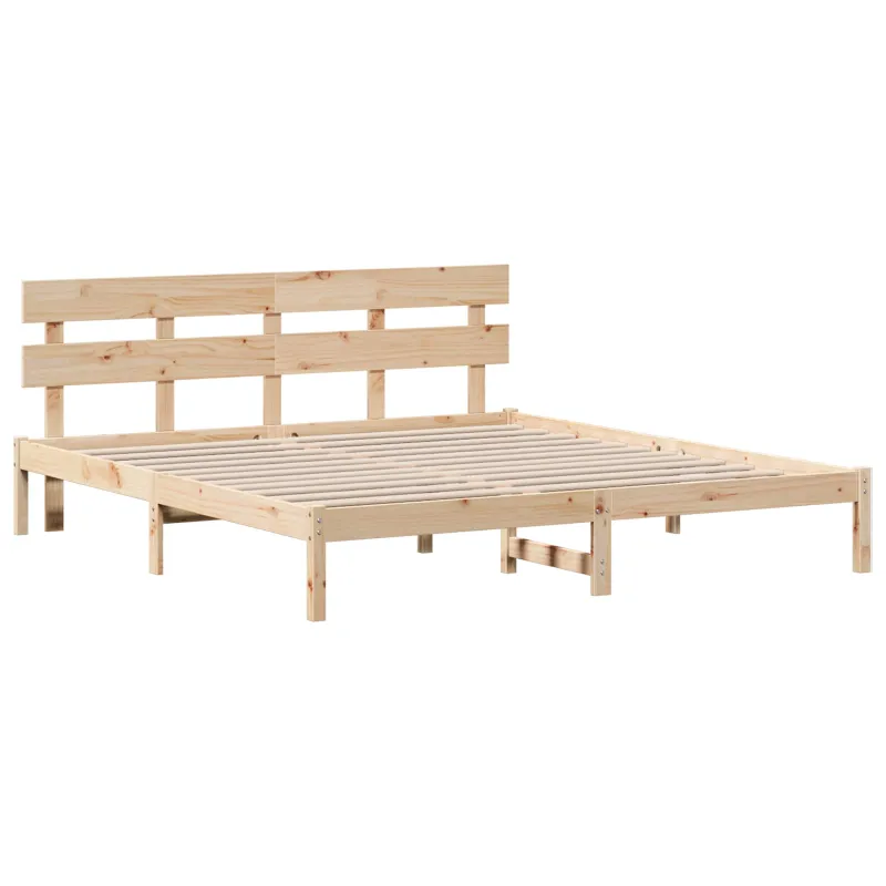 Lovos rėmas Ruda 200 x 200 cm Pušies medienos masyvas