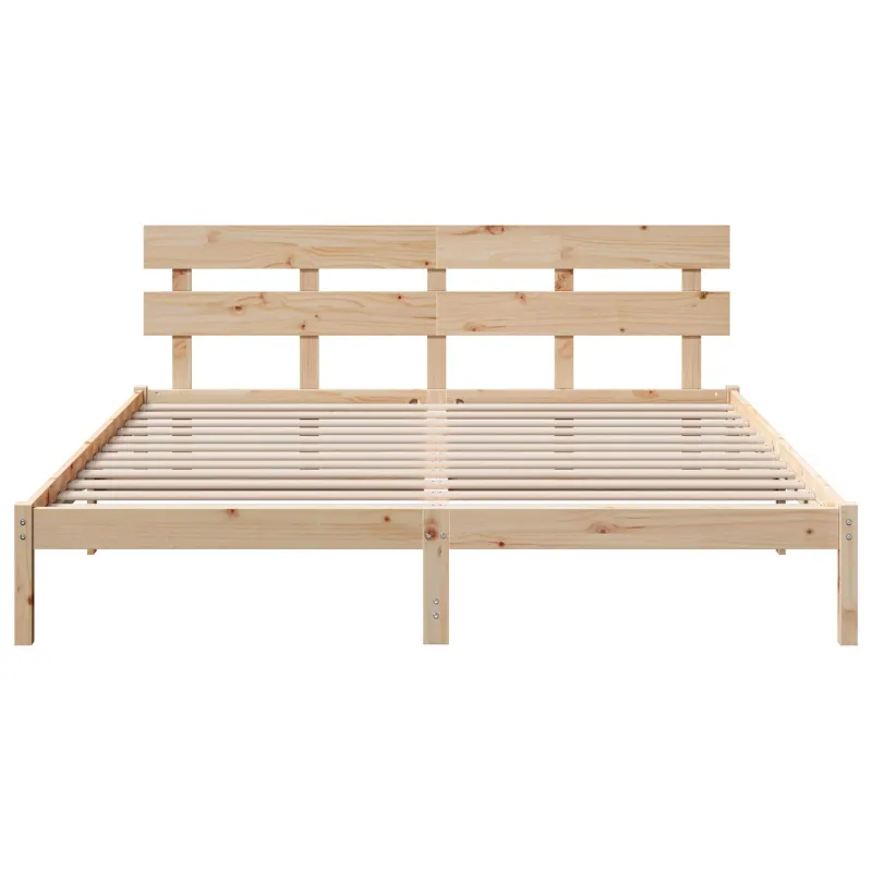 Lovos rėmas Ruda 200 x 200 cm Pušies medienos masyvas