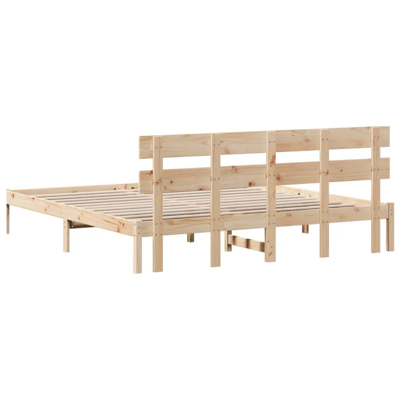 Lovos rėmas Ruda 200 x 200 cm Pušies medienos masyvas