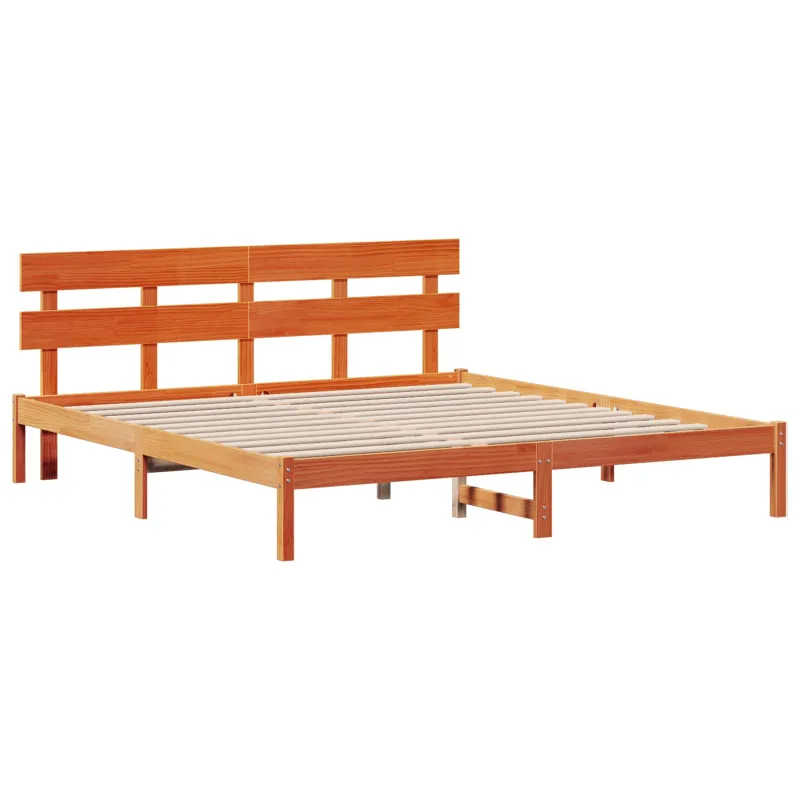 Lovos rėmas Ruda 200 x 200 cm Pušies medienos masyvas