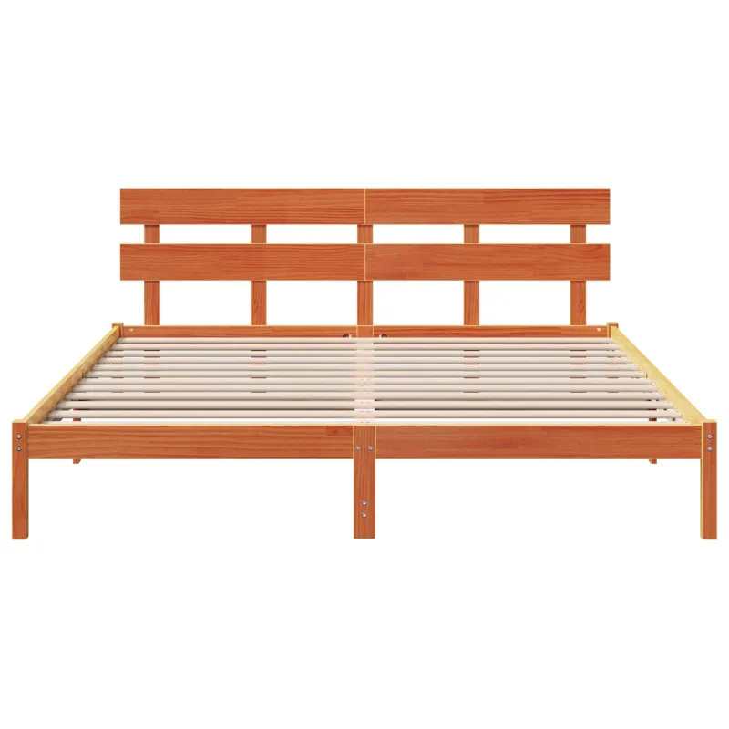 Lovos rėmas Ruda 200 x 200 cm Pušies medienos masyvas