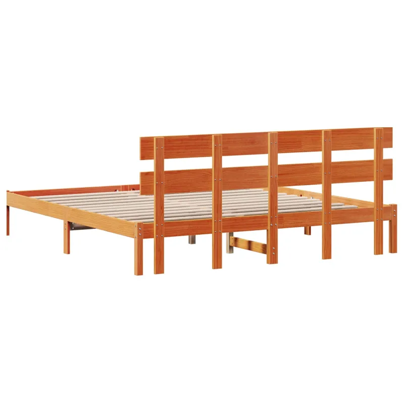 Lovos rėmas Ruda 200 x 200 cm Pušies medienos masyvas