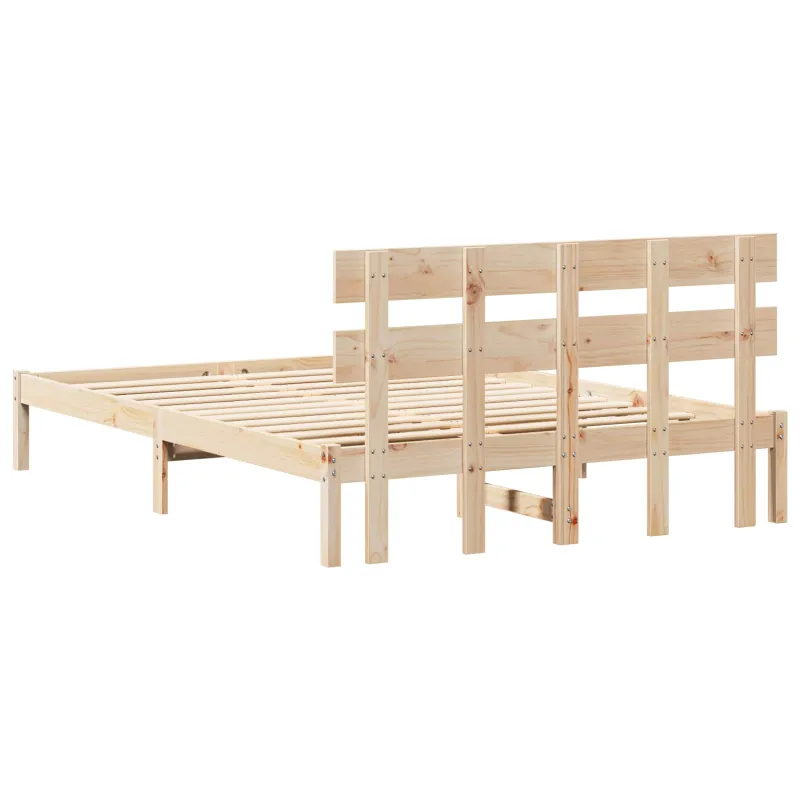 Lovos rėmas Ruda 140 x 200 cm Pušies medienos masyvas
