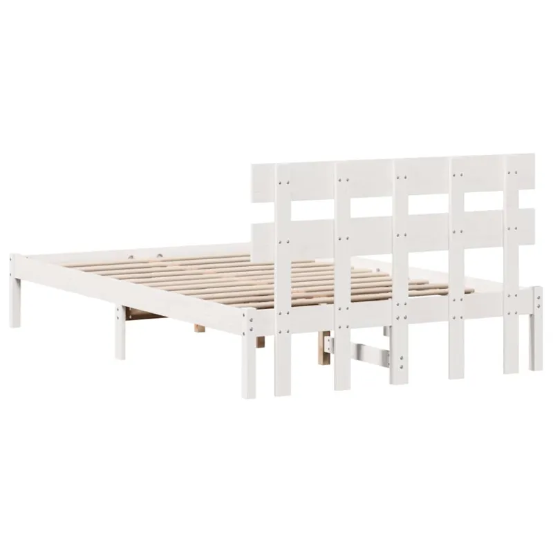 Lovos rėmas Balta 120 x 190 cm Pušies medienos masyvas