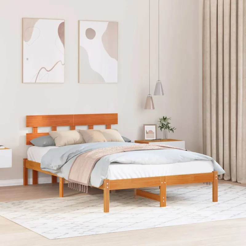 Lovos rėmas Ruda 120 x 190 cm Pušies medienos masyvas