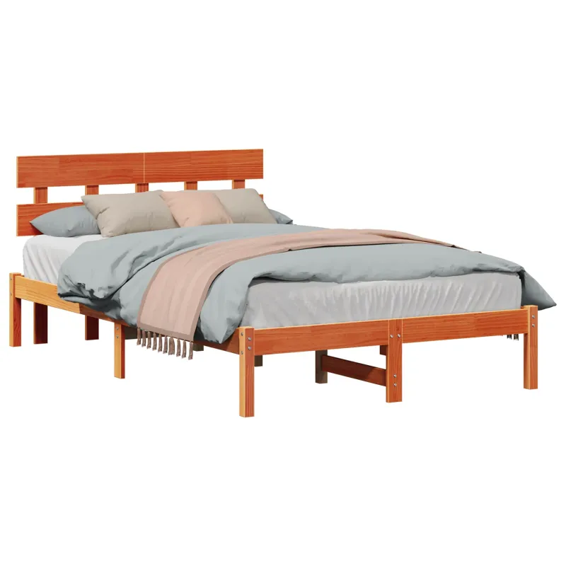Lovos rėmas Ruda 135 x 190 cm Pušies medienos masyvas