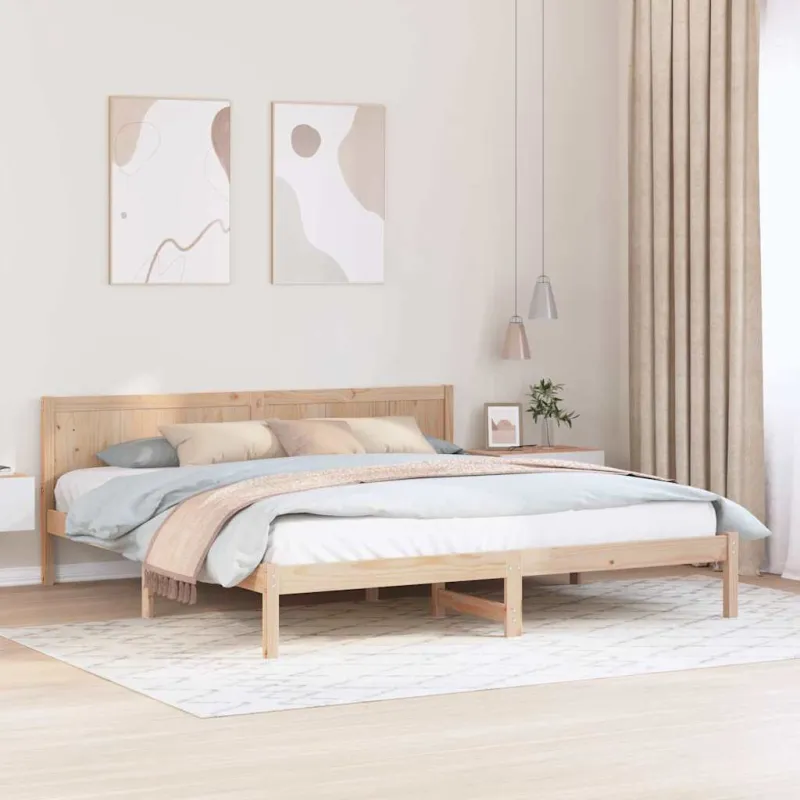 Lovos rėmas Ruda 180 x 200 cm Pušies medienos masyvas