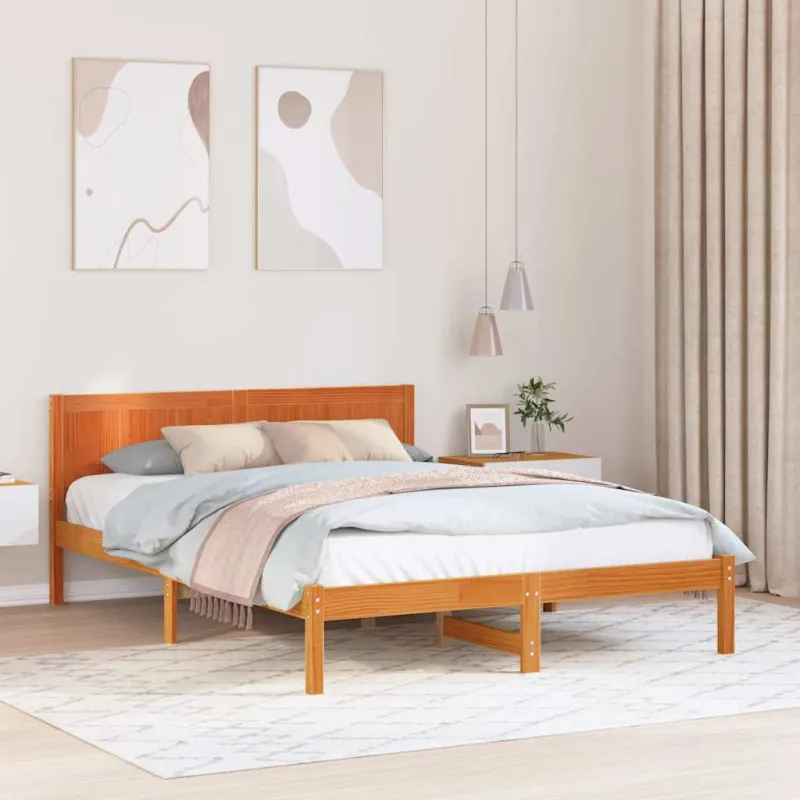 Lovos rėmas Ruda 160 x 200 cm Pušies medienos masyvas
