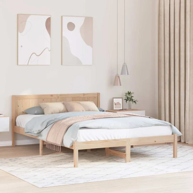 Lovos rėmas Ruda 140 x 200 cm Pušies medienos masyvas