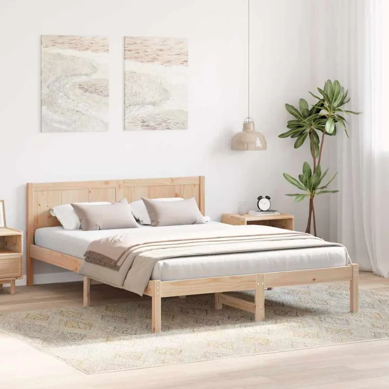 Lovos rėmas Ruda 140 x 200 cm Pušies medienos masyvas