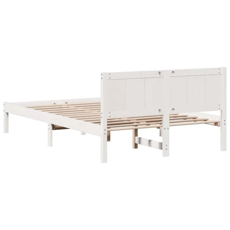 Lovos rėmas Balta 120 x 190 cm Pušies medienos masyvas