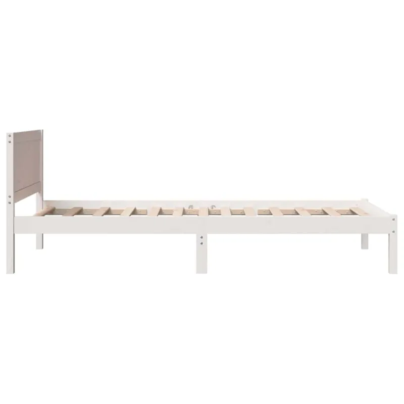 Lovos rėmas Balta 80 x 200 cm Pušies medienos masyvas